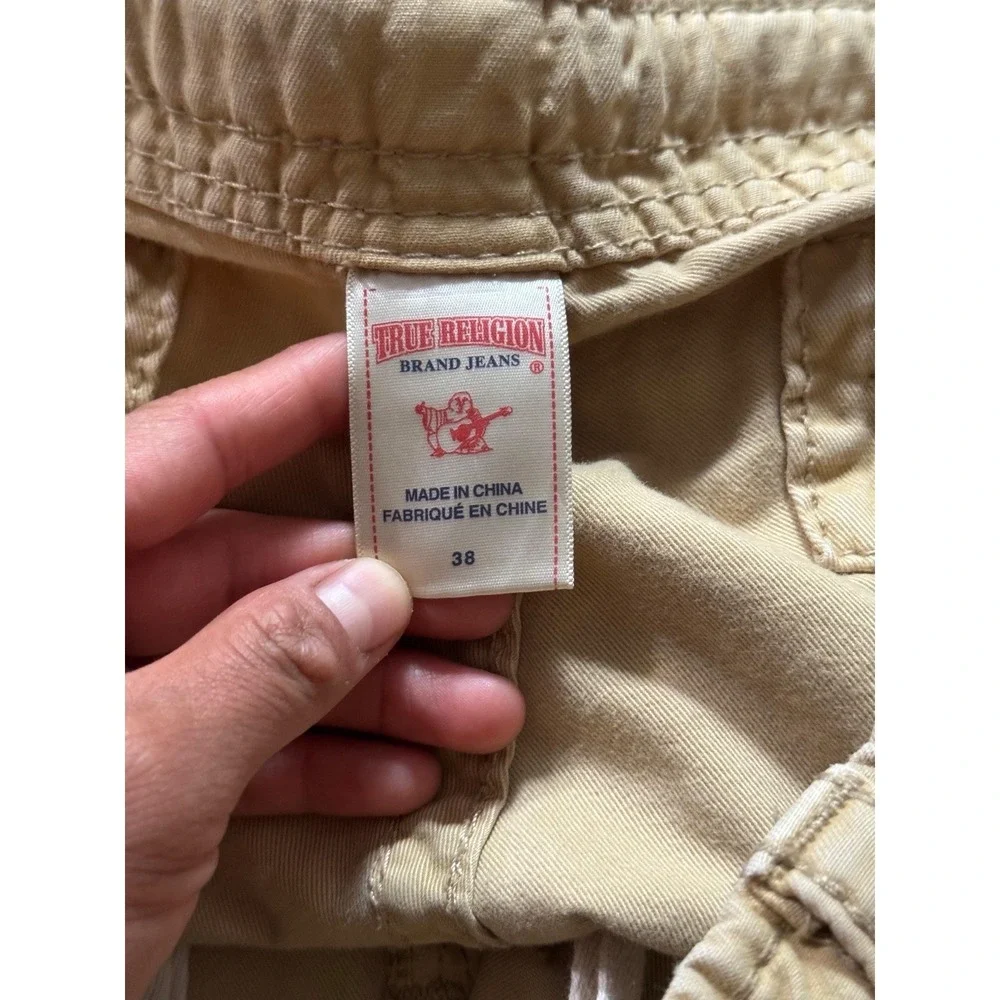 TRUE RELIGION Mens Beige Cargo Pant Relaxed Fit Size‎ 38